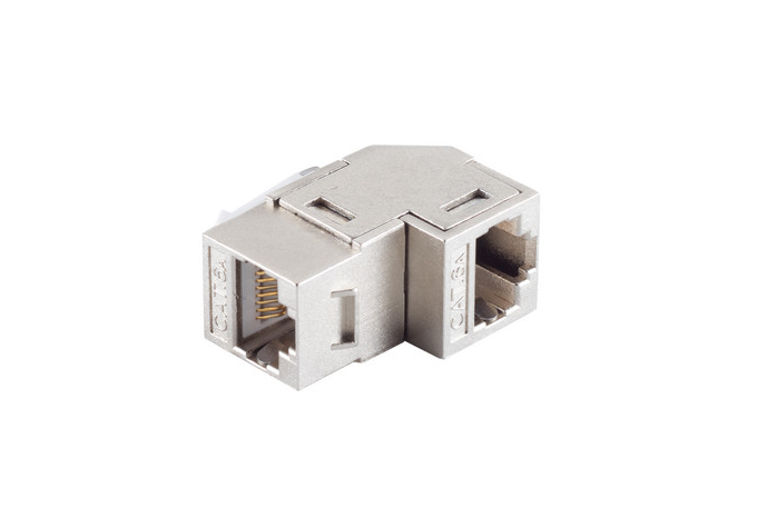 Connecteur Keystone RJ-45, Cat. 6A, angle