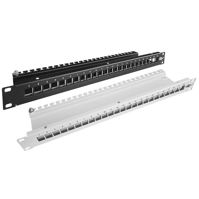 19" Robustes Patchpanel 1HE für 24x Keystonemodule unbestückt