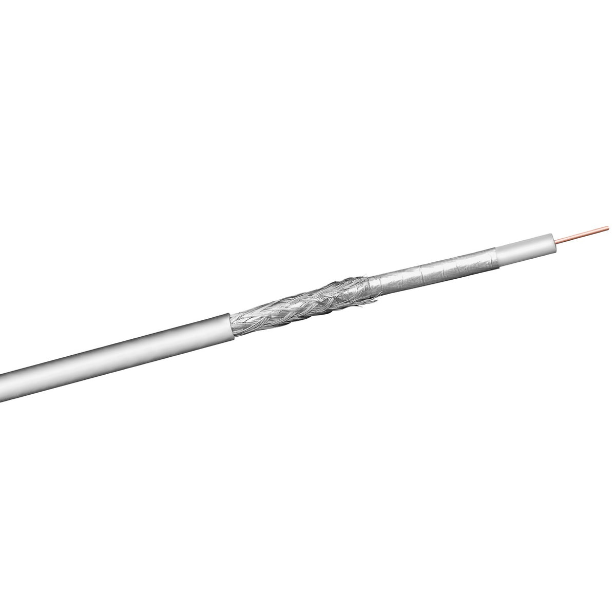 Câble coaxial SAT 100 dB, double blindage, CCS