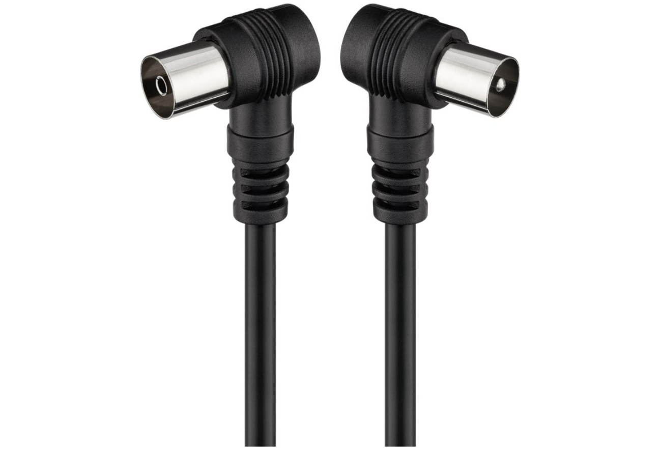 Gewinkeltes Antennenkabel (<70 dB), doppelt geschirmt