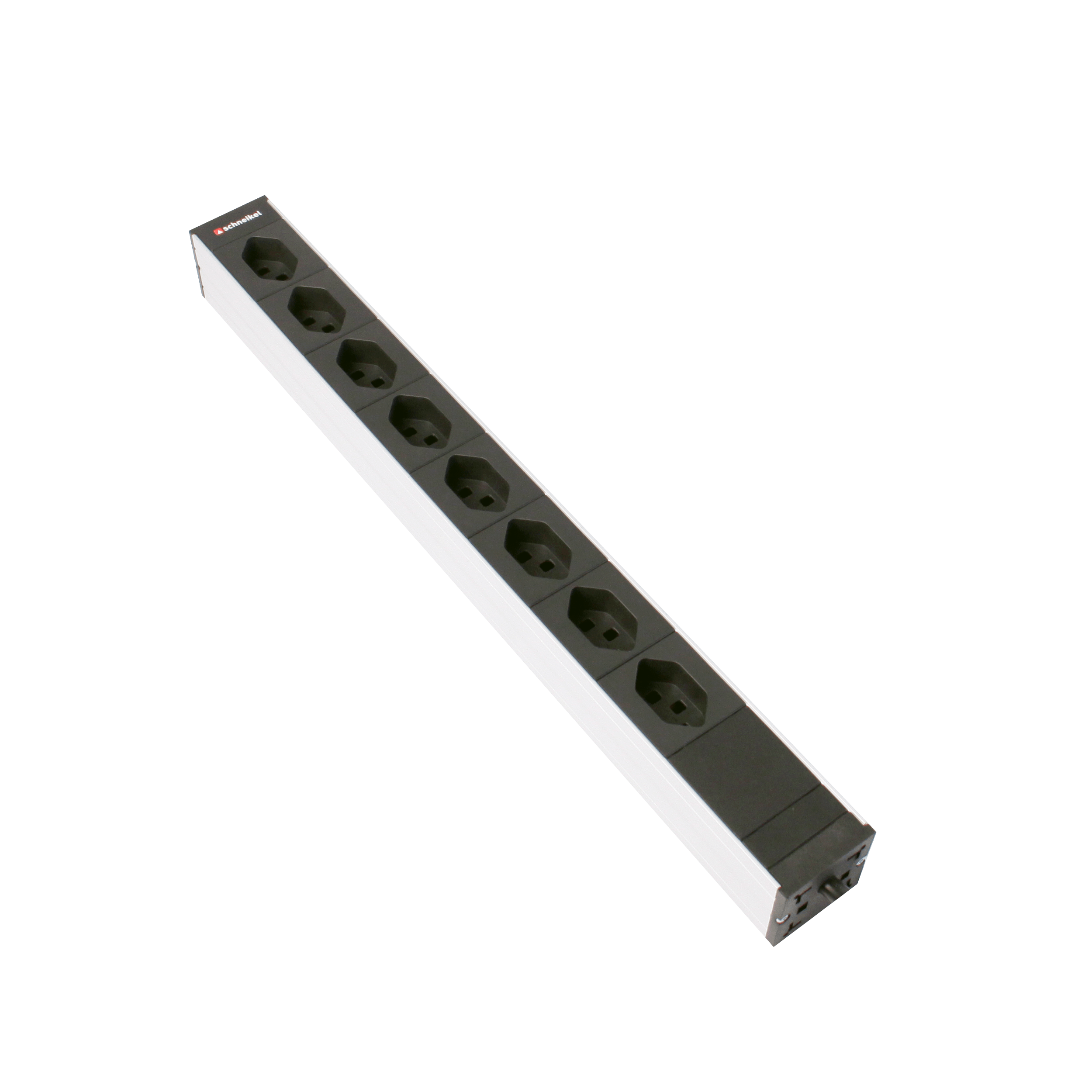 Steckdosenleiste 19" 1HE, 8 x T23 schwarz