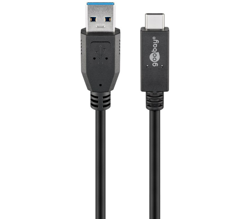 USB-C™-Kabel USB 3.2 Gen 2, 3 A, schwarz