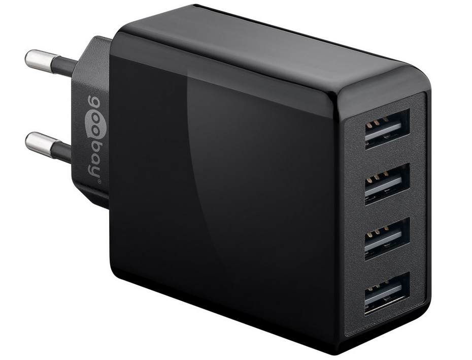 Caricatore USB a 4 vie (30 W) bianco