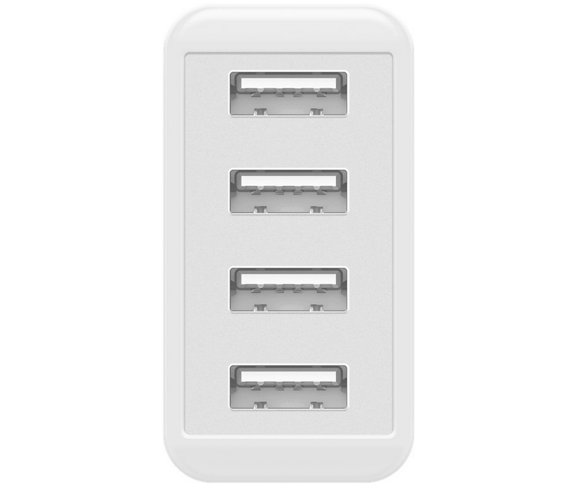 4-fach USB-Ladegerät (30 W) weiß