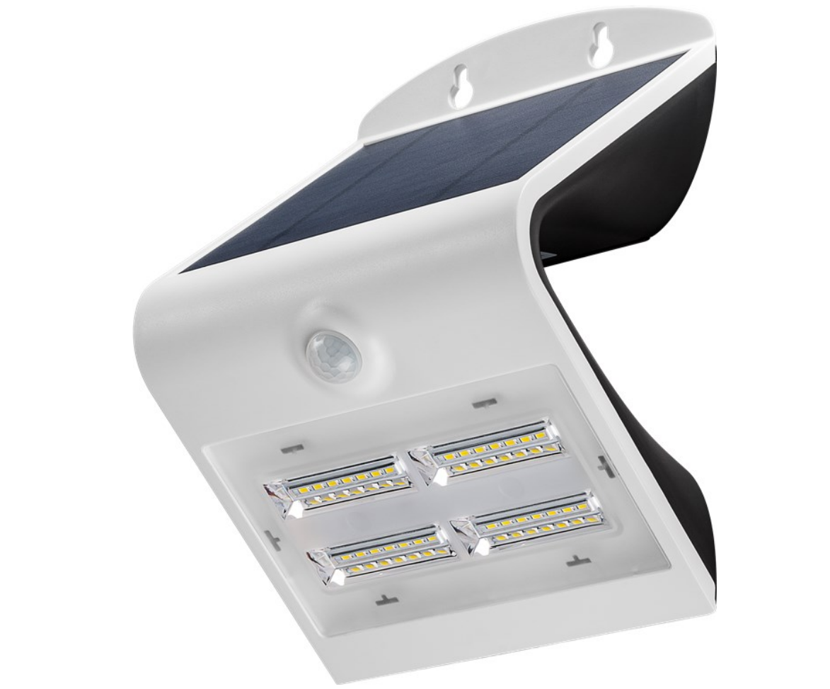 Applique solaire LED avec détecteur de mouvement, 3,2 W, noire