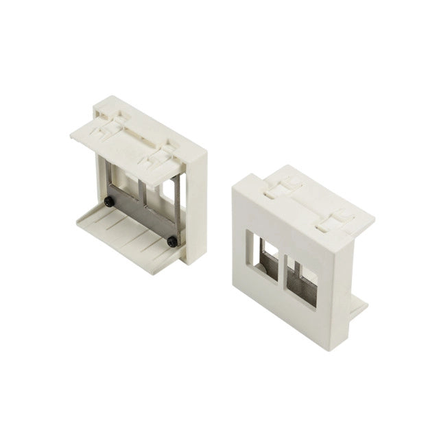 45x45mm Clipmodul für 2x Keystonemodul weiss