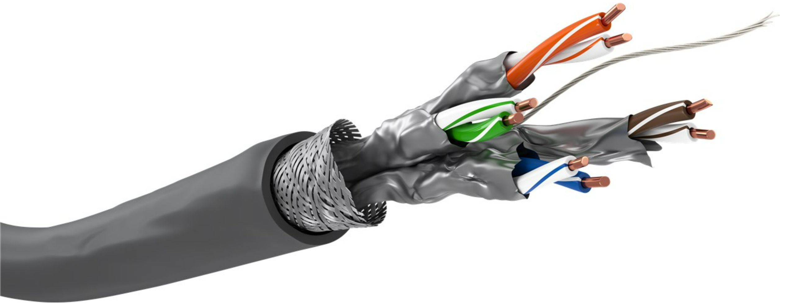 CAT 6 Netzwerkkabel, S/FTP (PiMF), CU, grau, 100m