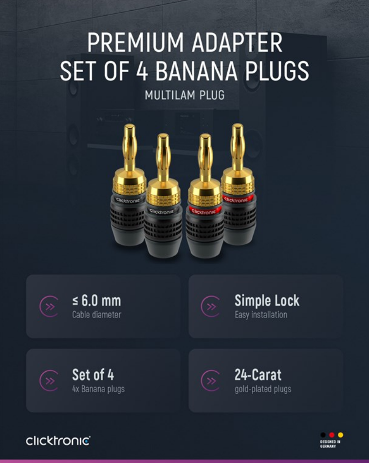 Bananen-Stecker (4er Set)