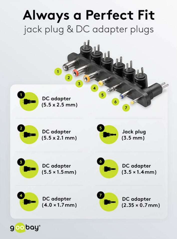 Universal-Netzteil (9 V - 24 V max. 24 W / 1,5 A)