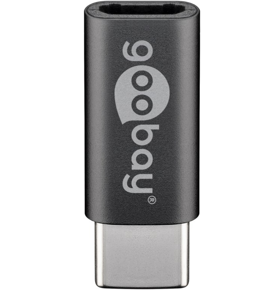 Adapter USB-C auf USB 2.0 Micro-B, silber