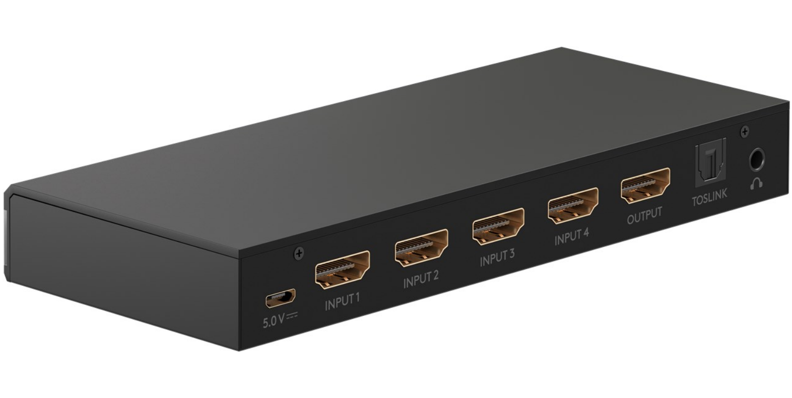 HDMI-Umschaltbox 4 auf 1 mit Audio-Ausgang, 4K/60Hz