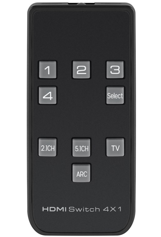 HDMI-Umschaltbox 4 auf 1 mit Audio-Ausgang, 4K/60Hz