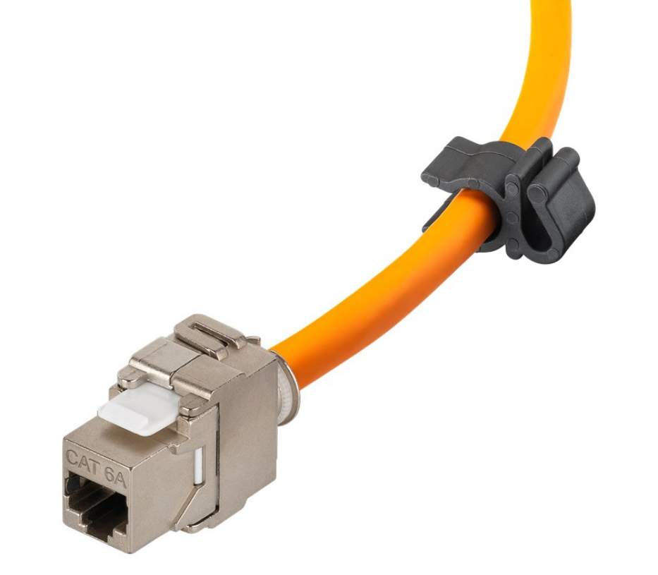 Tambour de câble réseau mobile RJ45, orange
