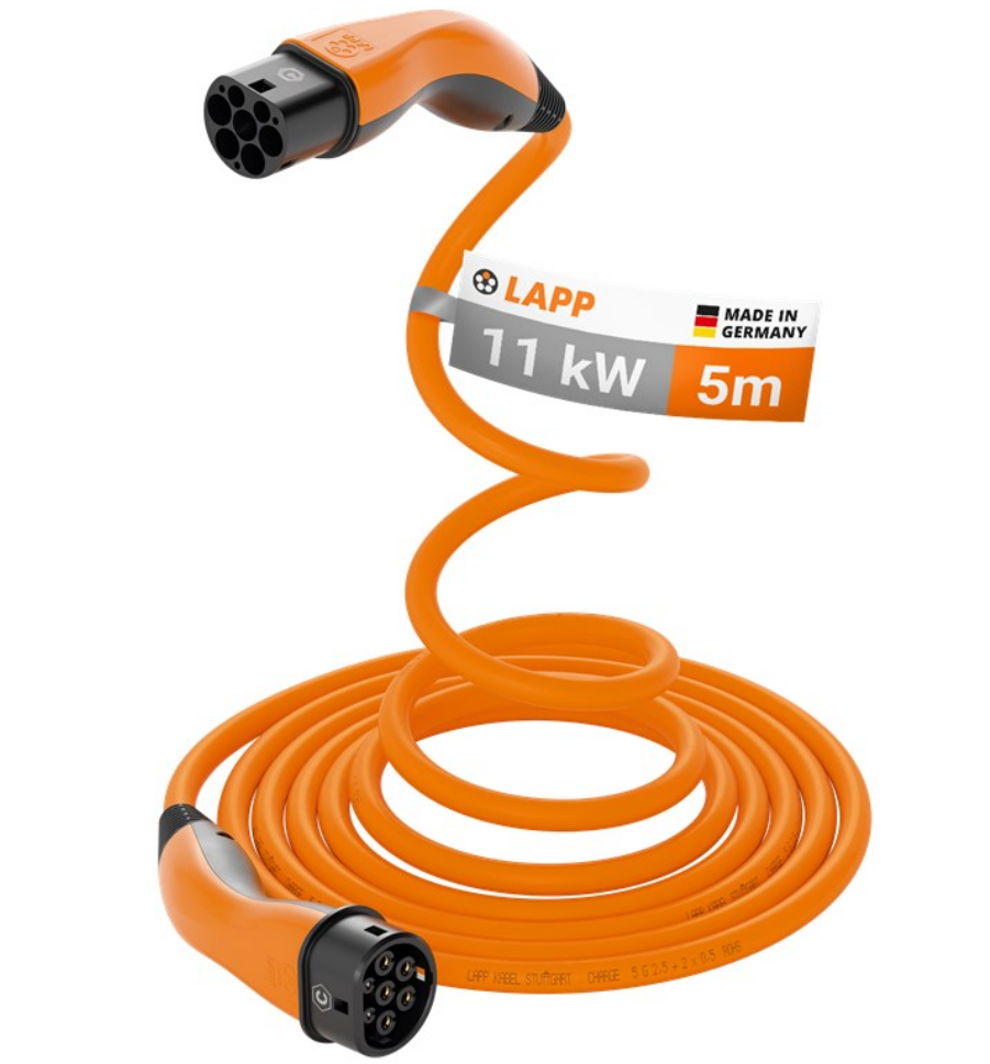 Selbstaufrollendes Ladekabel Typ 2, bis zu 11 kW