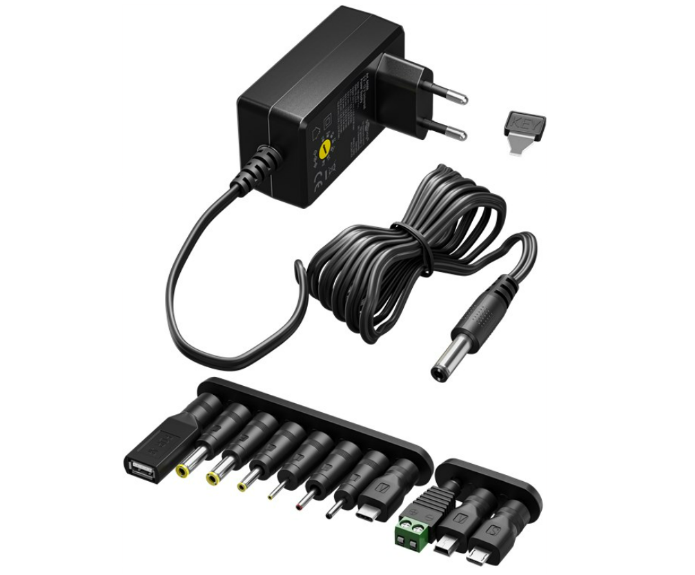 Alimentation universelle (3 V - 12 V max. 18 W / 1,5 A)