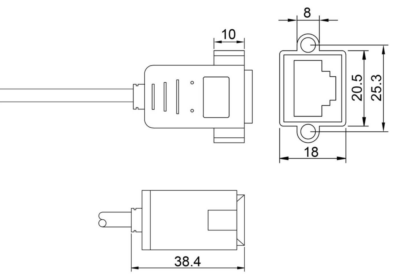 Câble d'extension CAT 6, S/FTP (PiMF), noir
