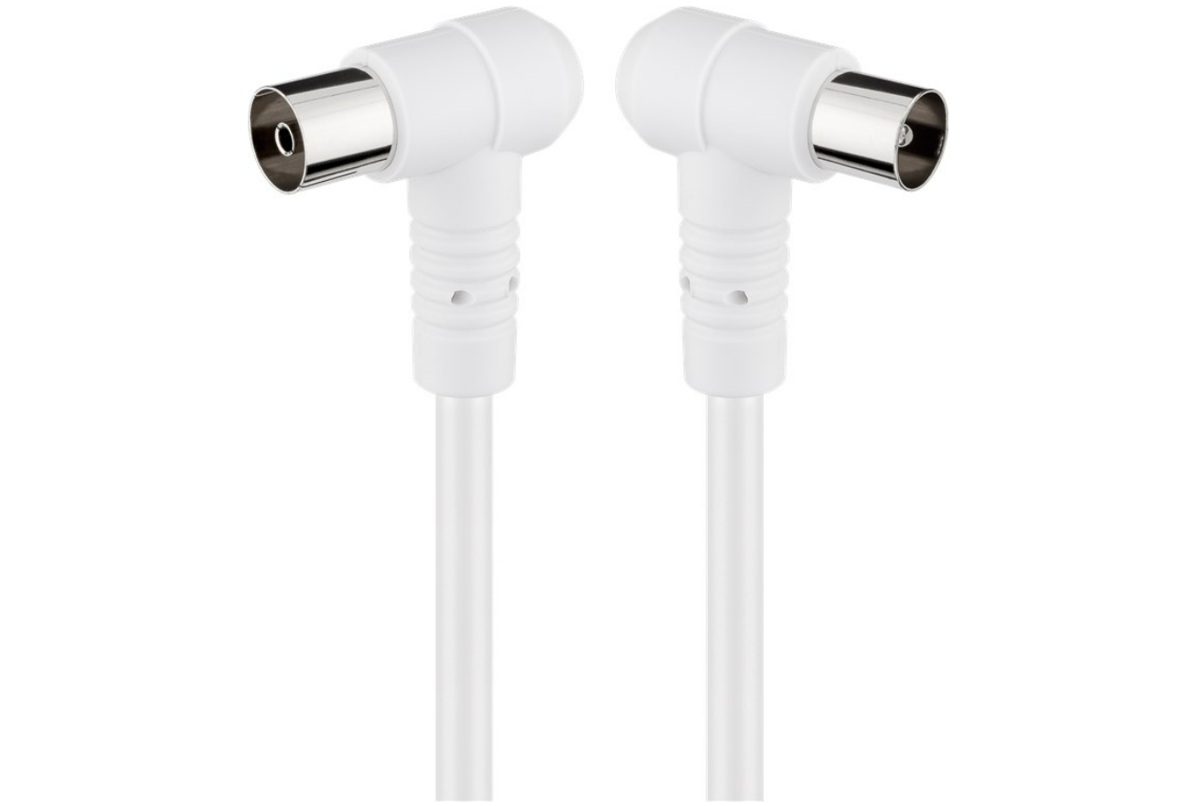 Cavo antenna angolato (80 dB), doppia schermatura