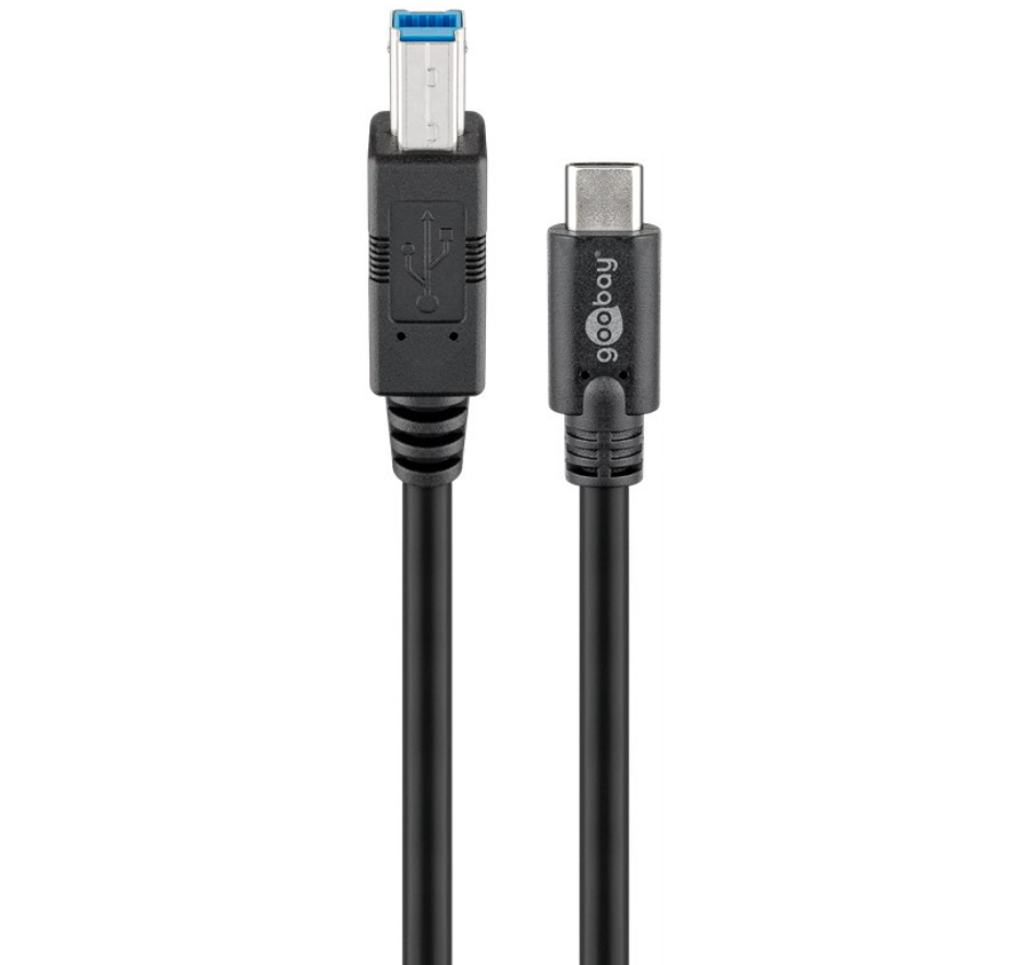 USB 3.0 Kabel USB-C™ auf B, schwarz