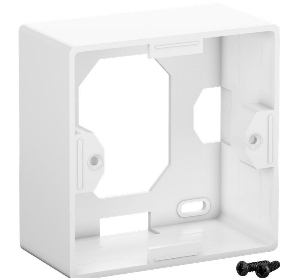 CAT-6A-Universaldose inkl. Aufputzmontage-Rahmen
