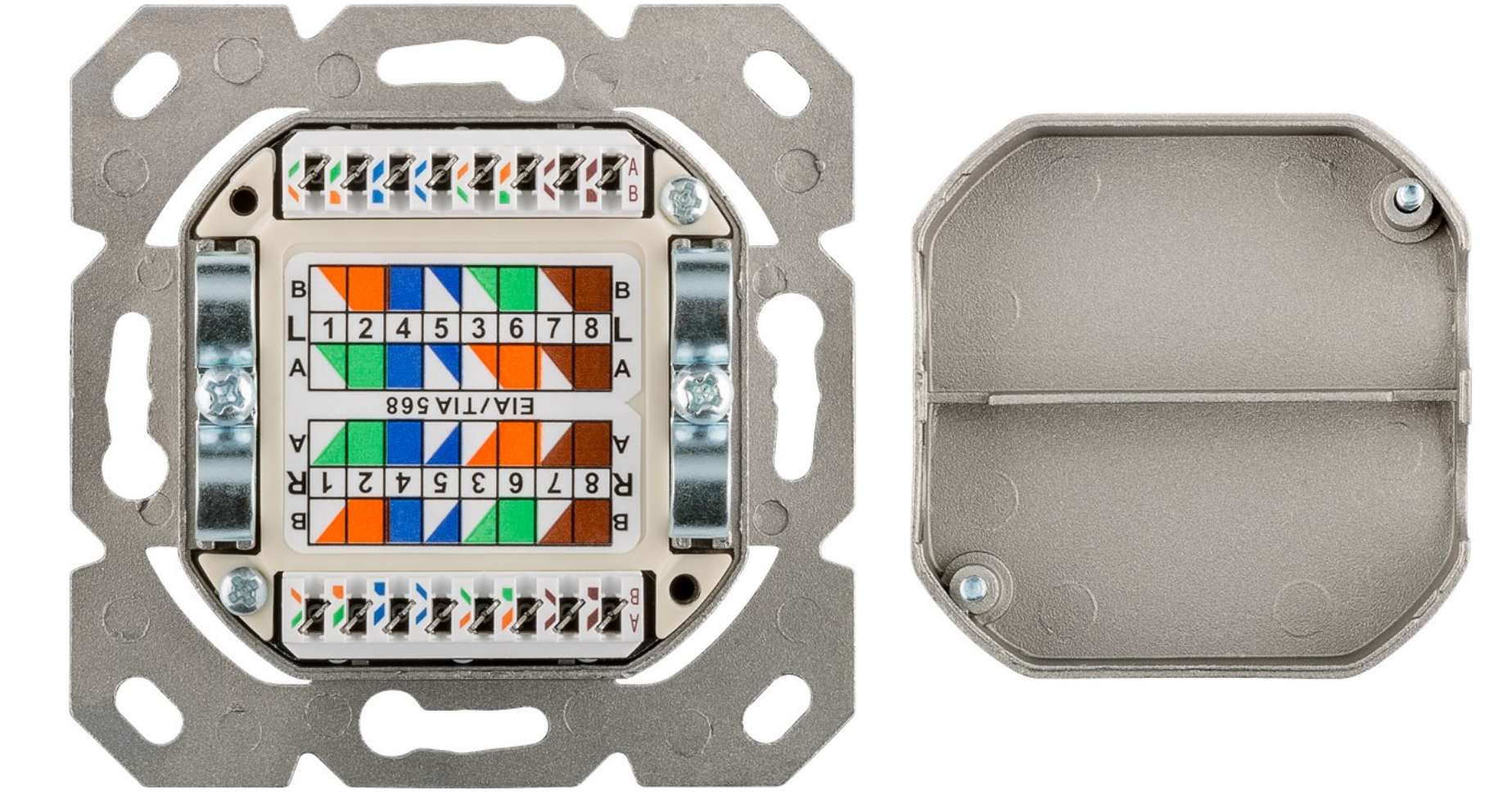 Boîte d'encastrement CAT 6A (UP), blanche