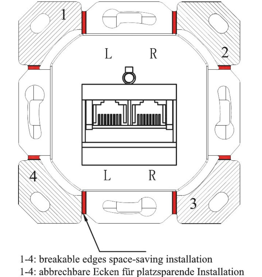 Boîte d'encastrement CAT 6A (UP), blanche
