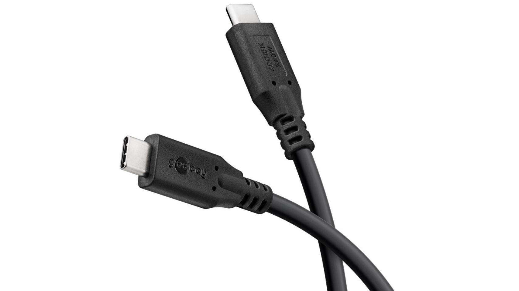 USB-C™-Kabel, USB4™, 240 W, 40 Gbit/s, schwarz