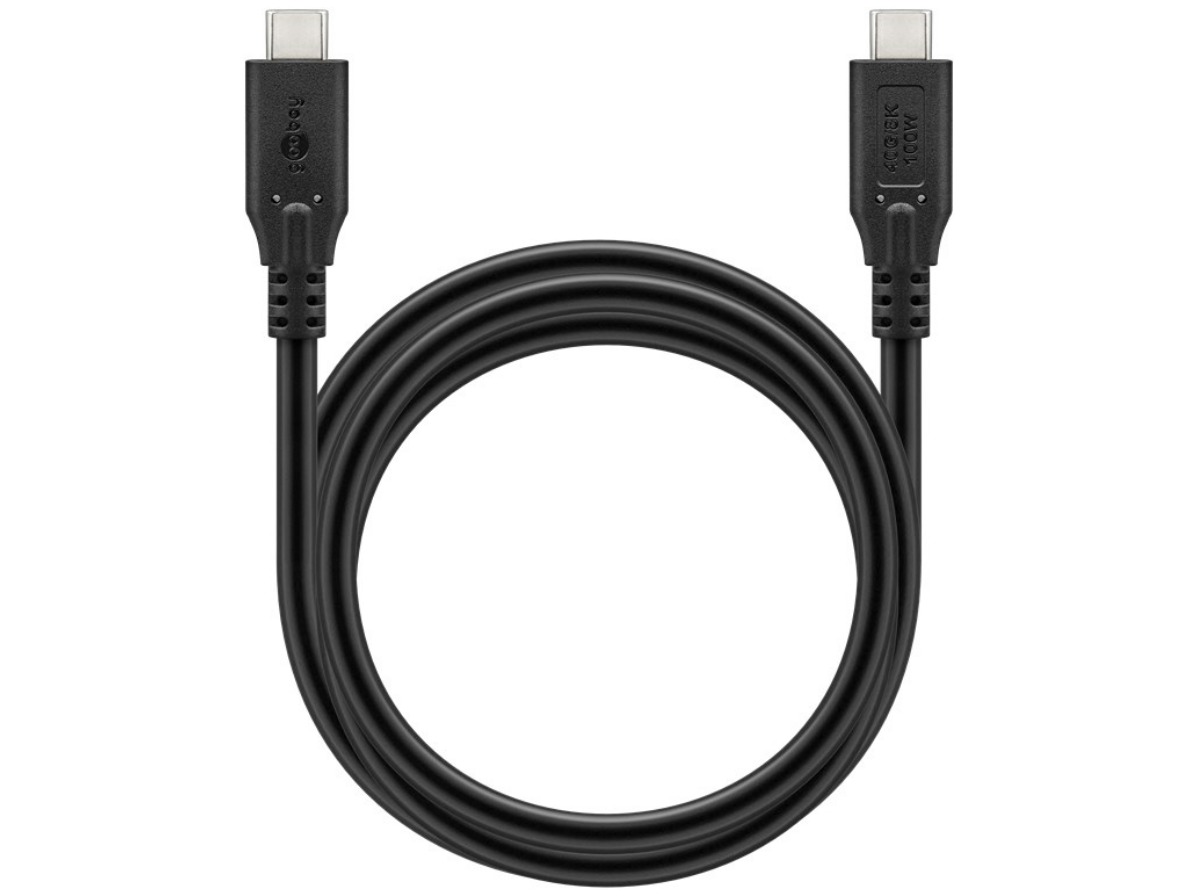 USB-C™-Kabel, USB4™, 100 W, 40 Gbit/s, schwarz