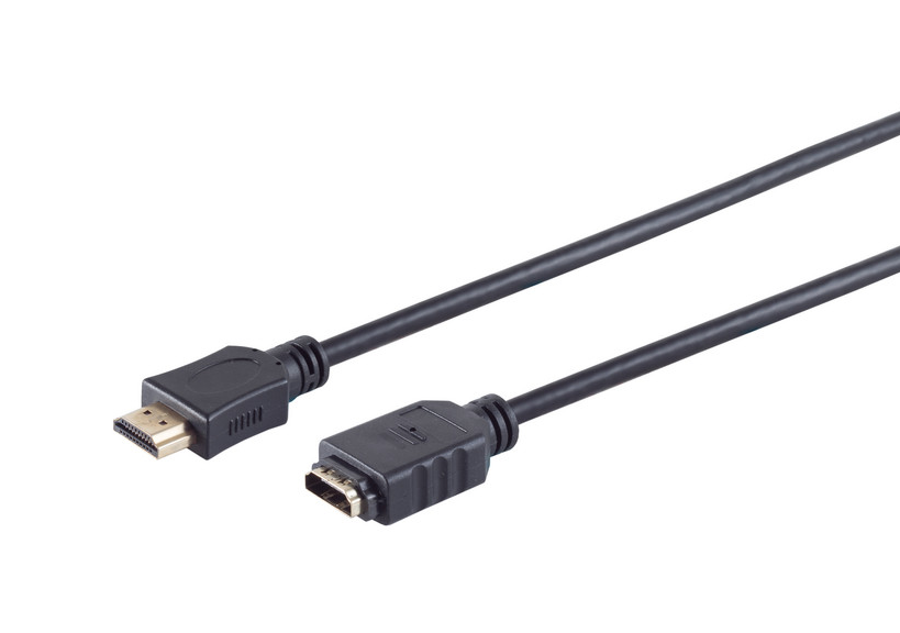 HDMI-A Verlängerungskabel, 4K, schwarz