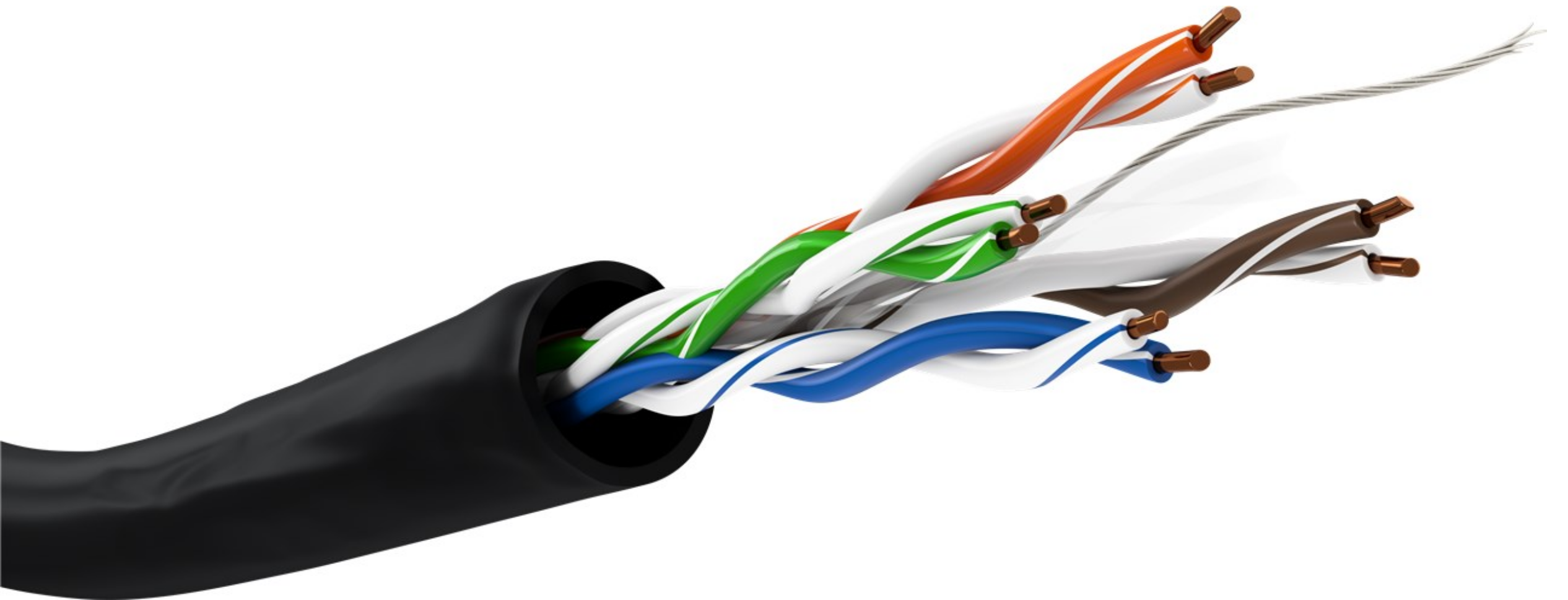 Câble réseau extérieur CAT 6, U/UTP, noir