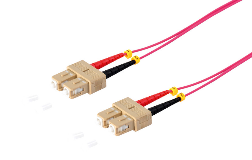 Duplex Patchkabel SC/SC 50/125µ, OM4 violett