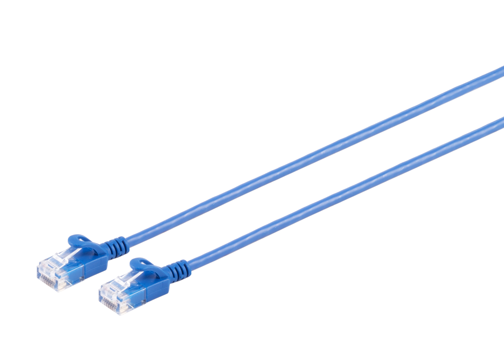 Câble patch CAT 6A Slim U/UTP 28AWG, coloré