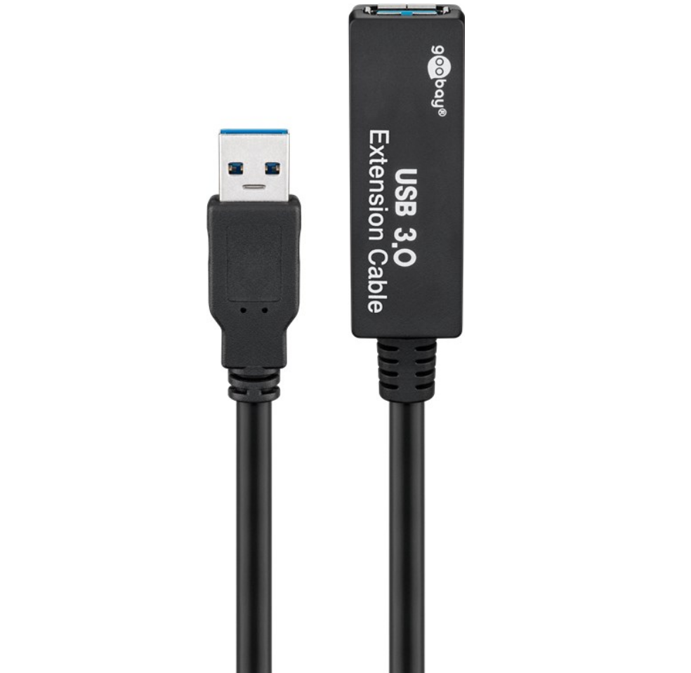 Câble d'extension USB 3.0 actif, noir
