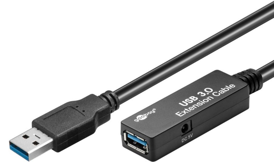 Câble d'extension USB 3.0 actif, noir