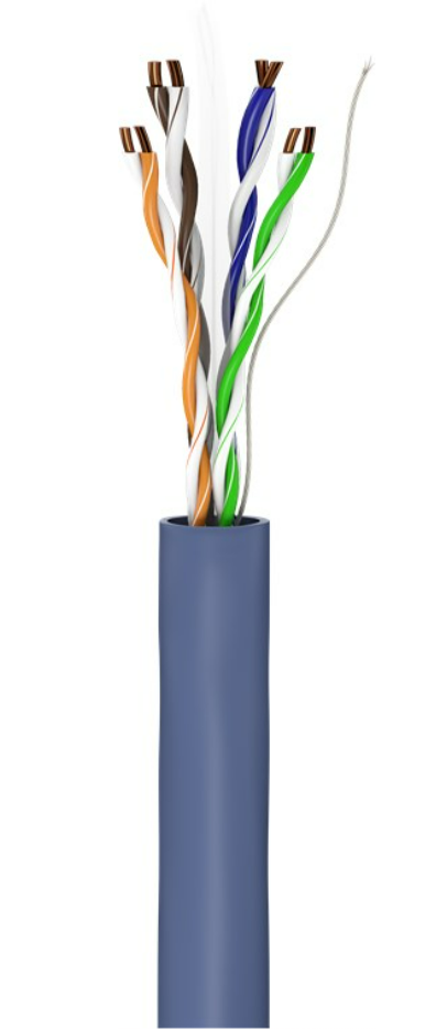 Câble réseau CAT 6A, U/UTP, bleu