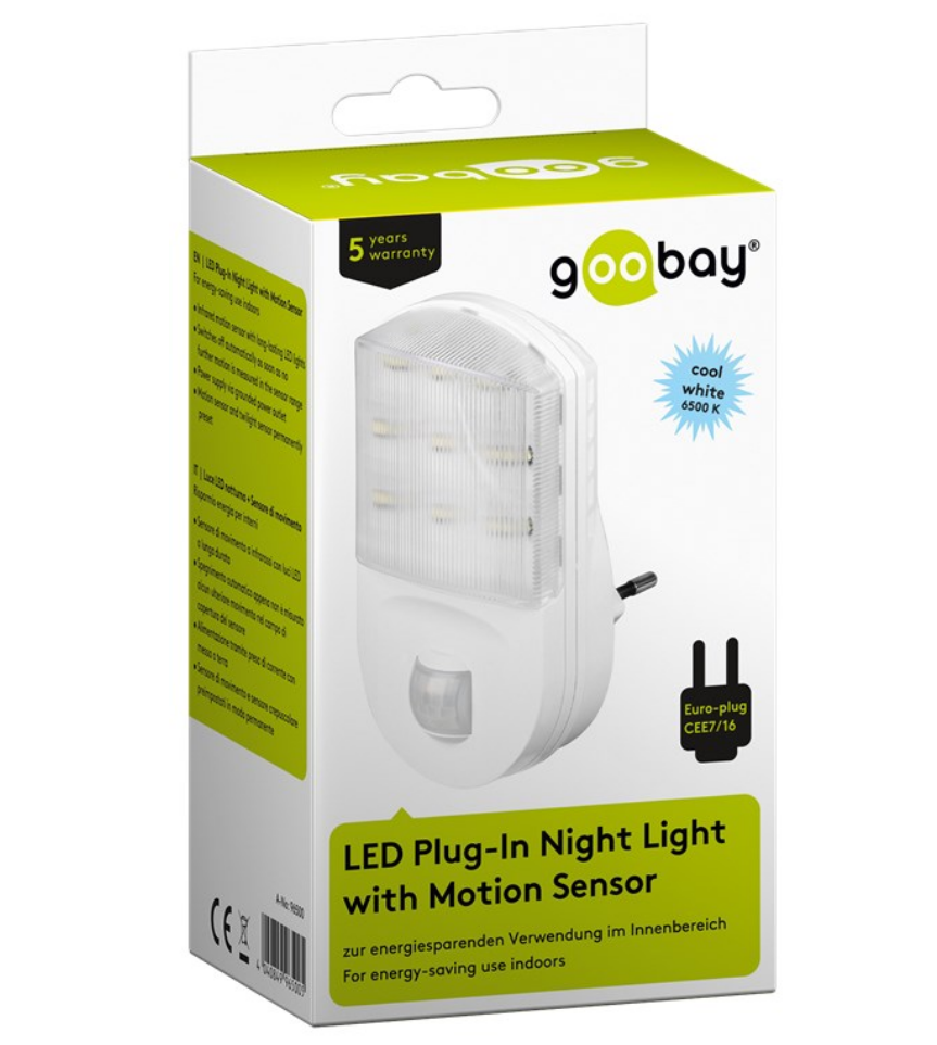 LED-Nachtlicht mit Bewegungsmelder