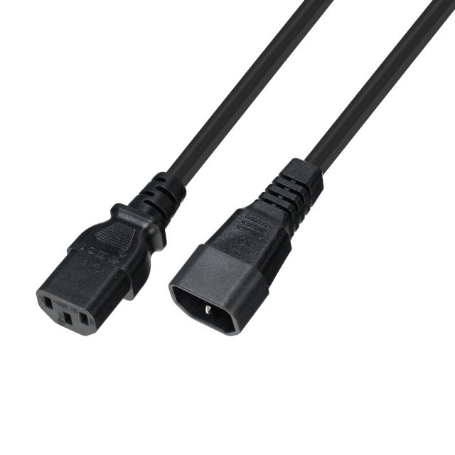 Netzkabel C13 (180°)-C14 (180°) H05VV-F 3x0,75mm² UltraFlex