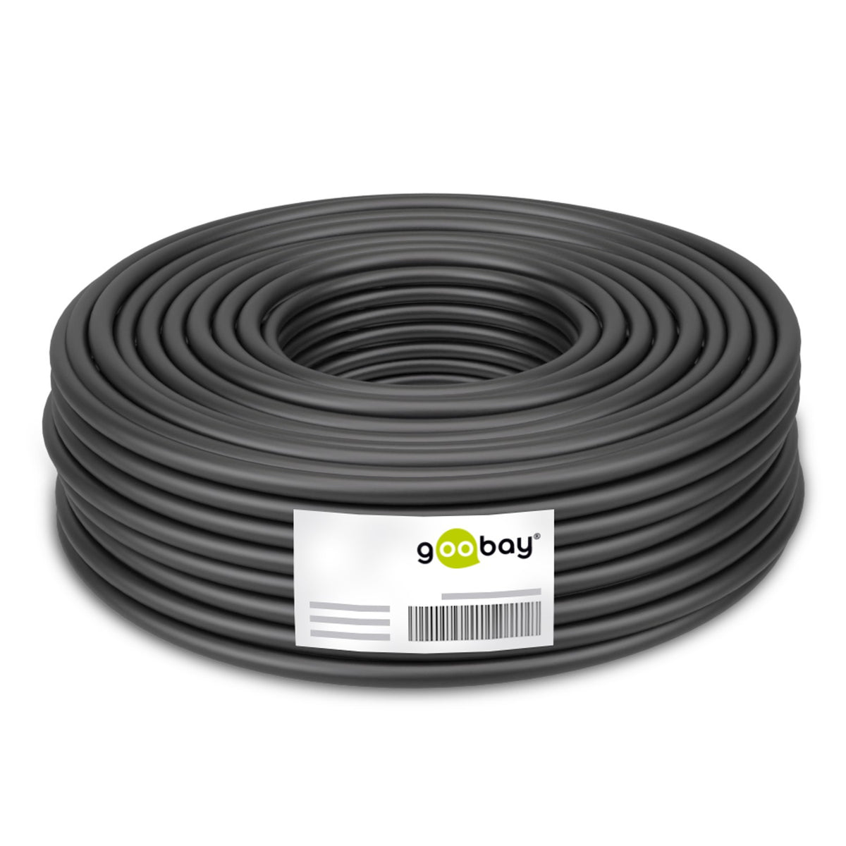 CAT 6A Outdoor Netzwerkkabel, S/FTP (PiMF), schwarz, 100m