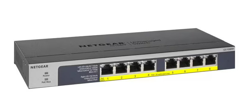 Netgear PoE+ Switch GS108PP 8 Port
