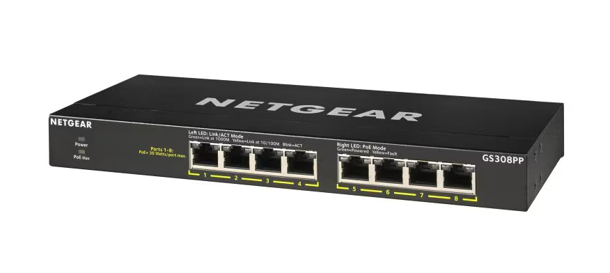Netgear PoE+ Switch GS308PP 8 Port