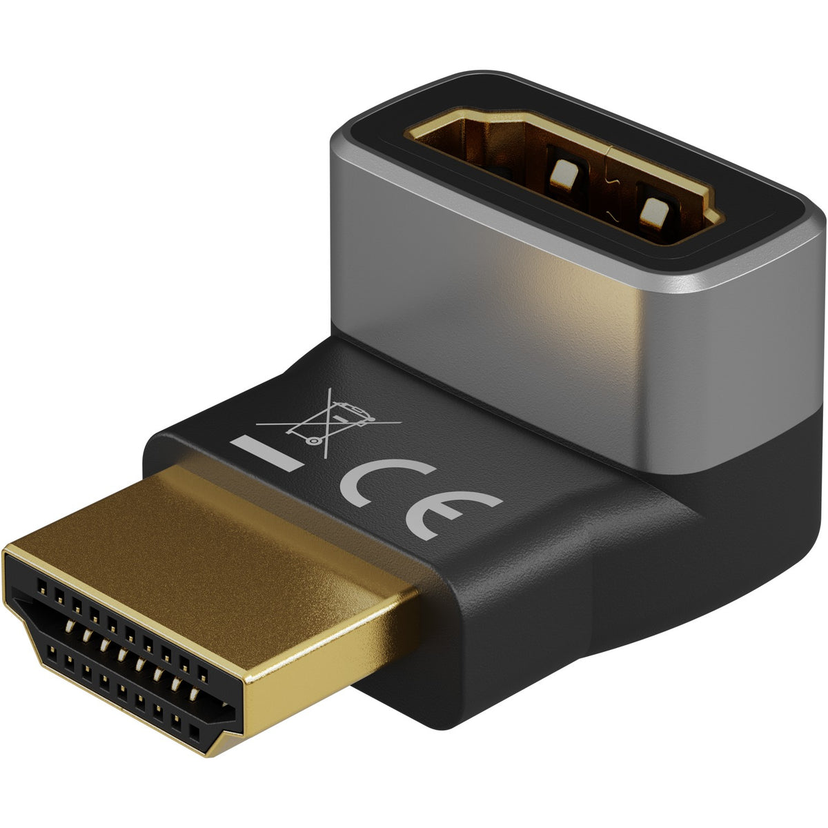 HDMI-Winkeladapter, 90° Winkel oben, 8K60Hz