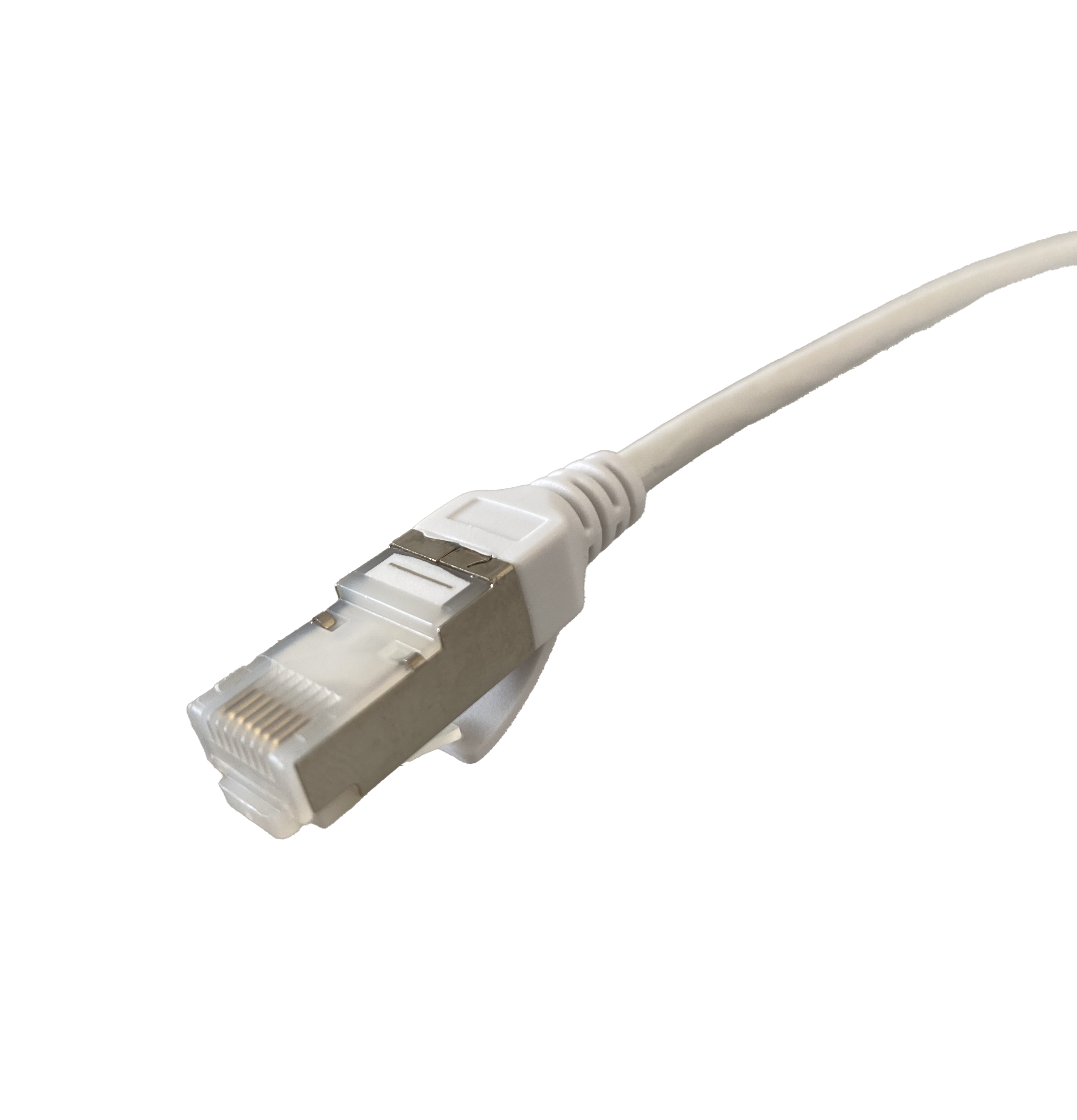 CAT 6A Premium Slim Patchkabel (Antibakterieller Mantel), weiss / Ausverkauf