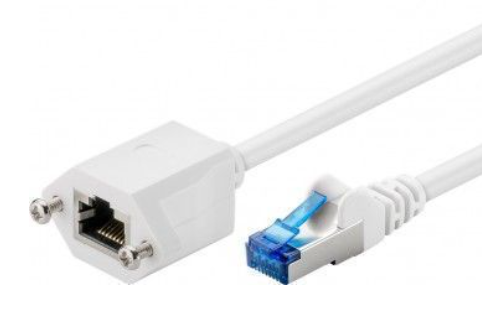 Rallonge CAT 6a, S/FTP (PiMF), blanc / fin de série