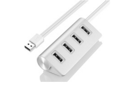 4 Port USB 2.0 HUB Aluminium-Design