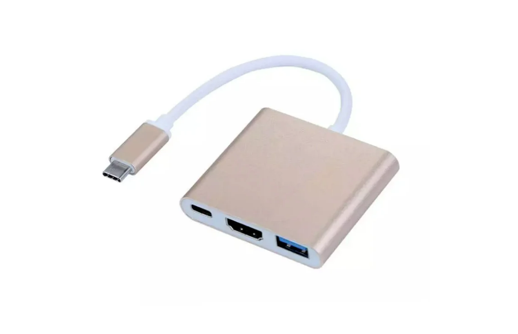 USB C-Typ Adapter / HDMI / USB 3.0 / USB-C (Roségold)