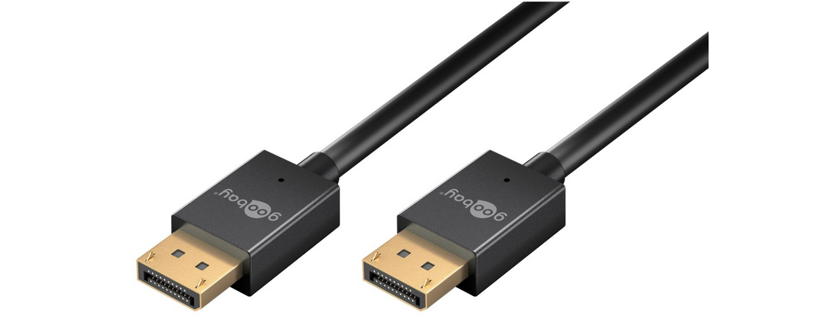Slim DisplayPort-Kabel 2.0/2.1, 8K/120Hz, 40 Gbit/s, CU