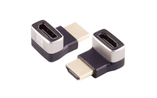 HDMI-Adapter, 90° Winkel oben, 8K60Hz, Metall