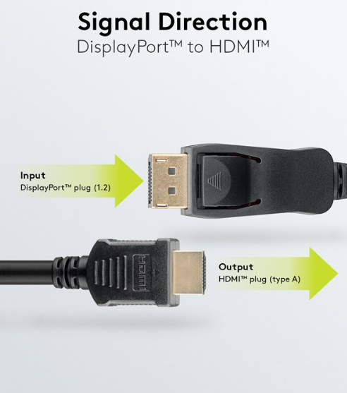 DisplayPort 1.2 auf HDMI Adapterkabel, 4K/30Hz