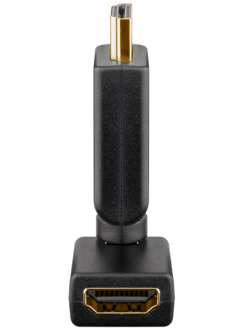 HDMI-Adapter 360°, vergoldet, 4K/60Hz