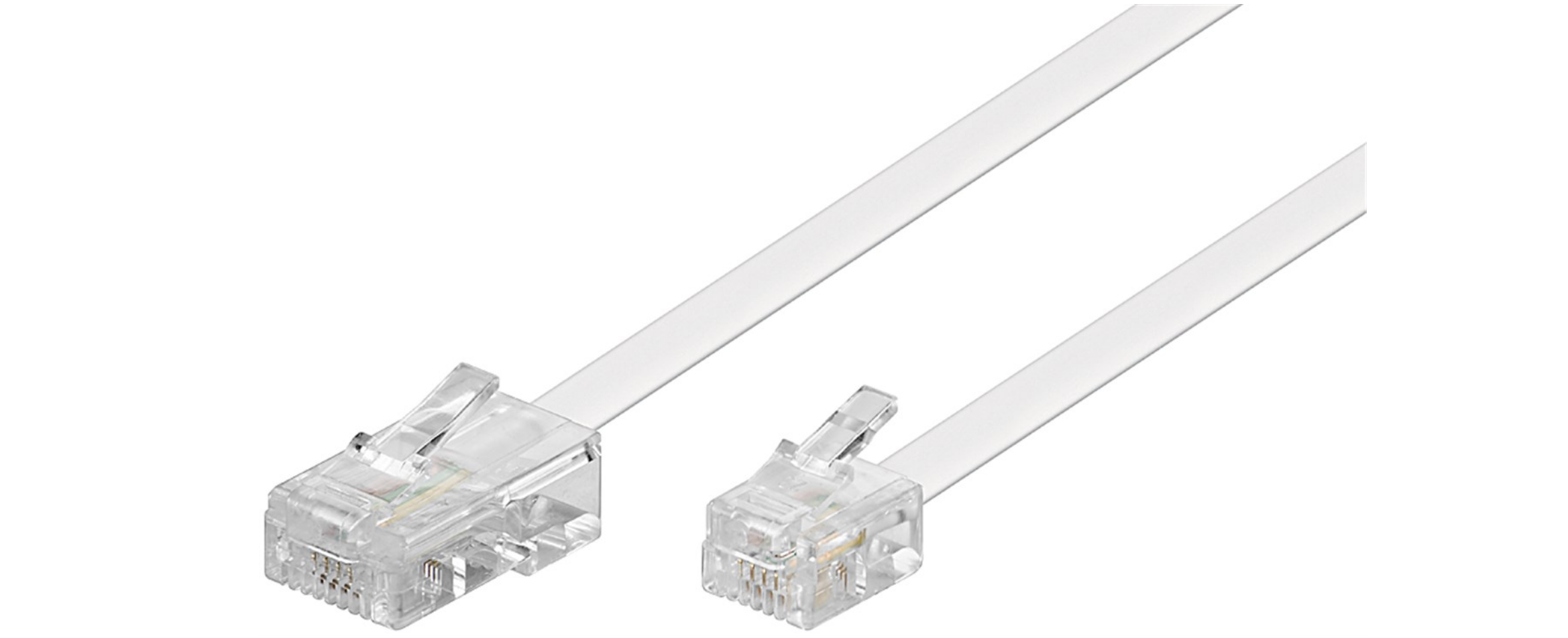 Telefonkabel (Modularkabel/Westernkabel), weiss