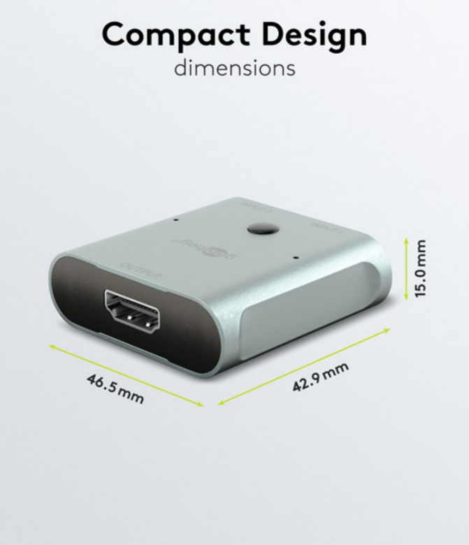 HDMI™-Umschaltbox 2 auf 1 (8K @ 60 Hz)
